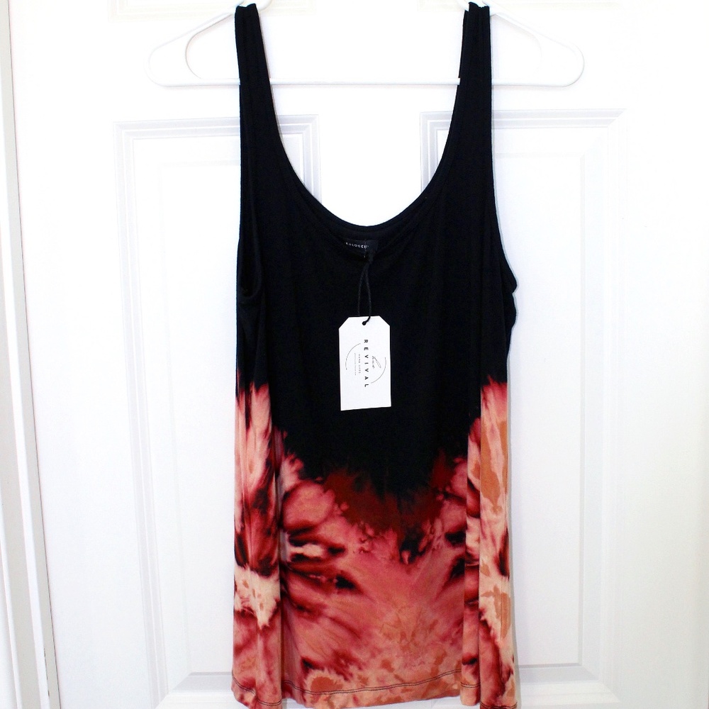 Handmade reverse tie dye Halogen tank top by Hue Revival